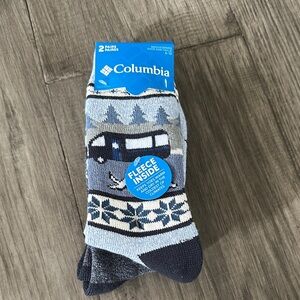Columbia Men's Navy and Gray Winter Socks